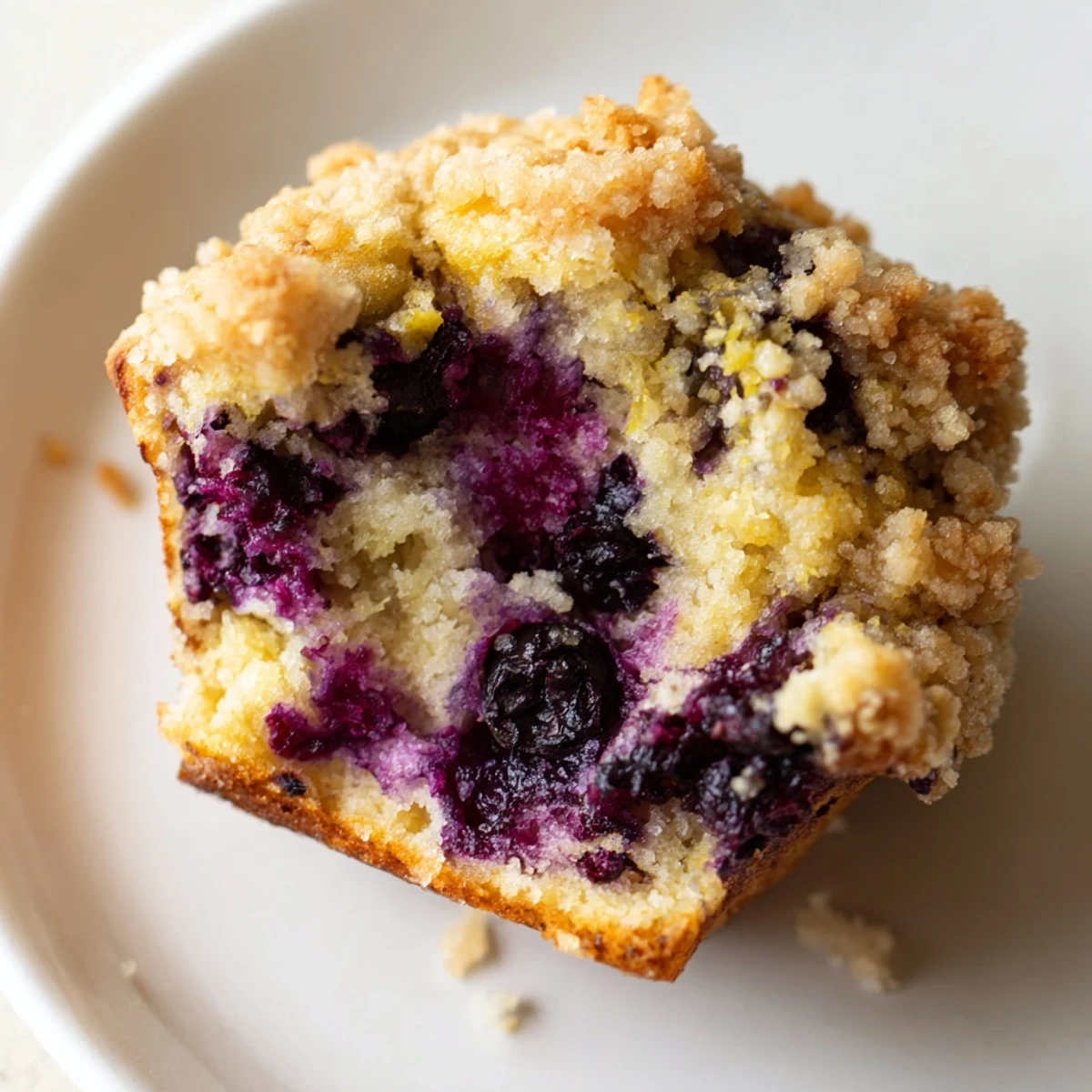 Freshly baked Lemon Blueberry Muffins with Streusel arranged on a cooling rack, ready for a cozy breakfast.