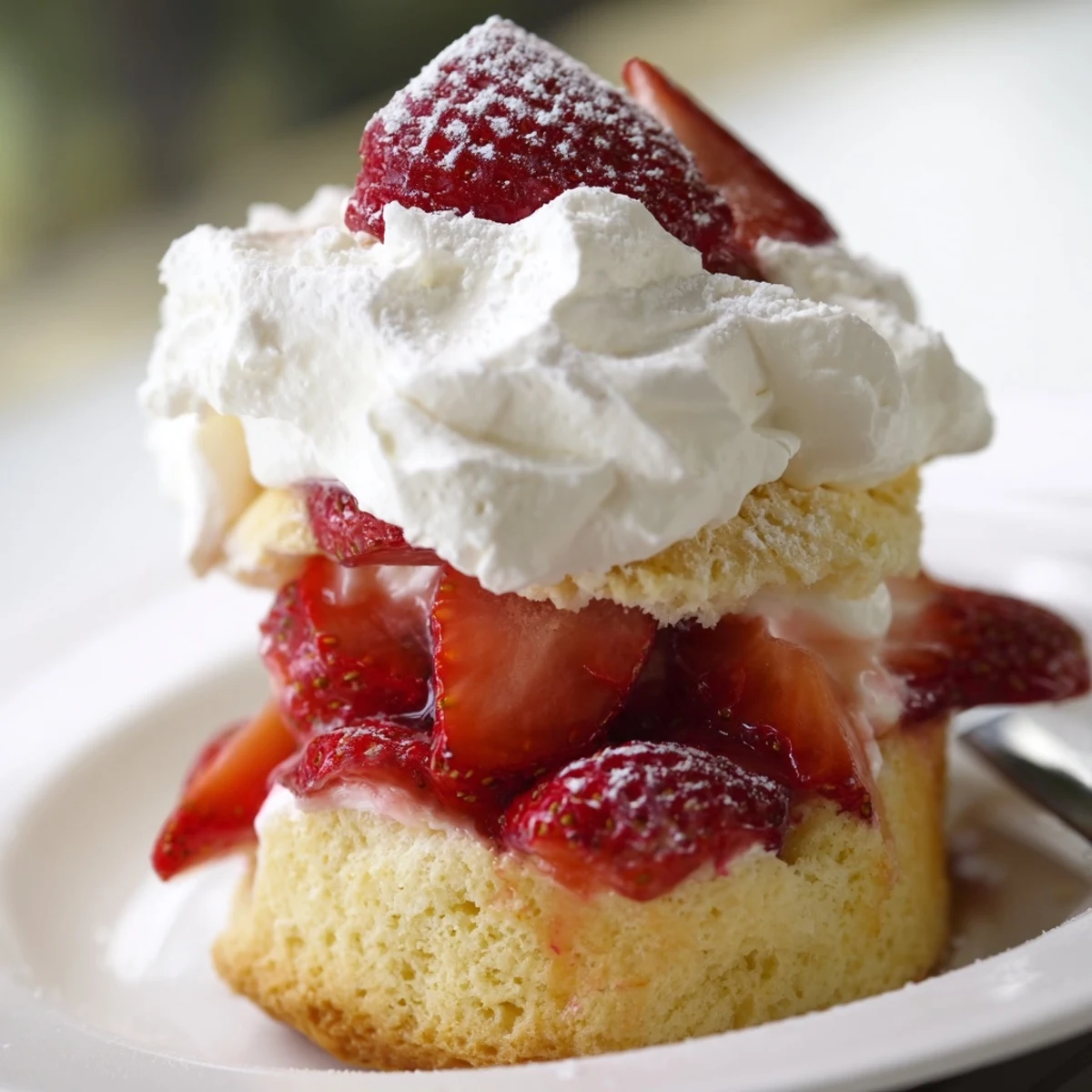 Romantic Valentine Strawberry Shortcake Cups featuring tender shortcake layers, vibrant berries, and pillowy whipped cream.
