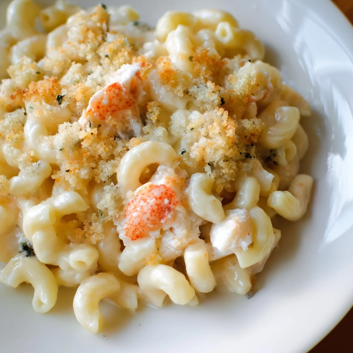 Succulent lobster meat is folded into creamy cheese sauce with al dente macaroni for a decadent main course.