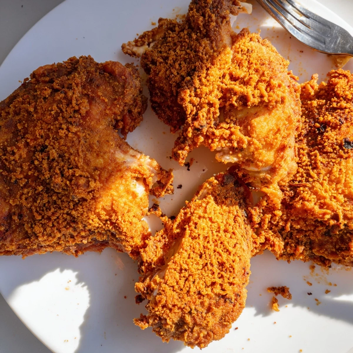 Juicy spicy jalapeño chicken breast with golden crispy crust and garnish