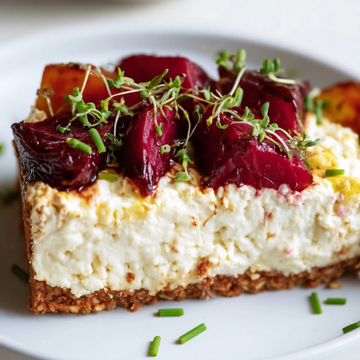 Savoury Cheesecake With Roasted Beetroot