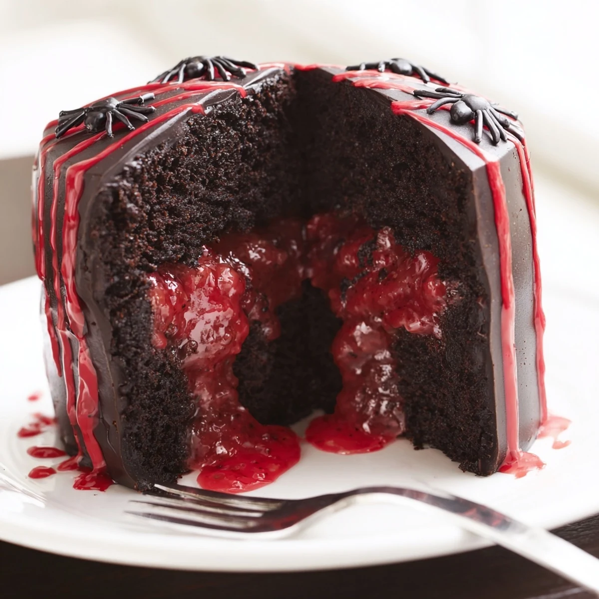 Hidden Horror Black Widow Cake