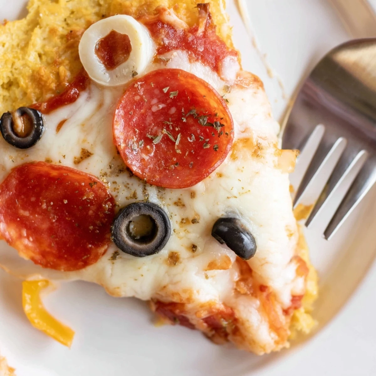 Hot Keto Pizza With Crispy Low Carb Crust, bubbly cheese and pepperoni