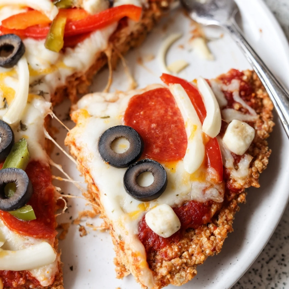 Golden Keto Pizza With Crispy Low Carb Crust on parchment, oregano-sprinkled