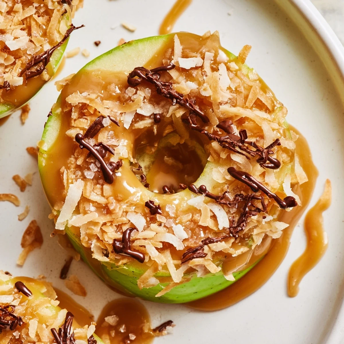 Serve Samoa Apple Slices as an after school treat, sweet and crunchy
