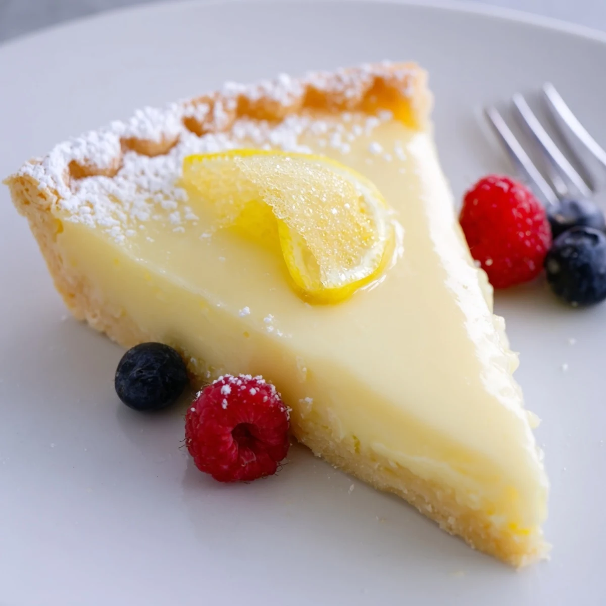 Homemade Creamy Lemon Tart Recipe cooling after baking, smooth tang and zesty aroma