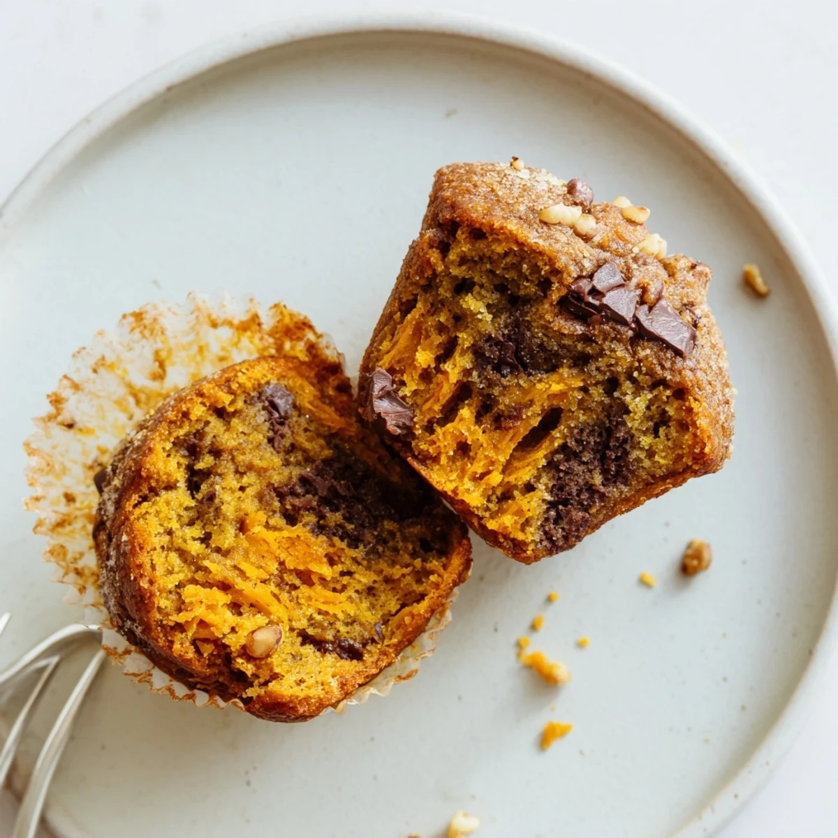 Fresh from oven Pumpkin Banana Muffins Recipe served with coffee and butter