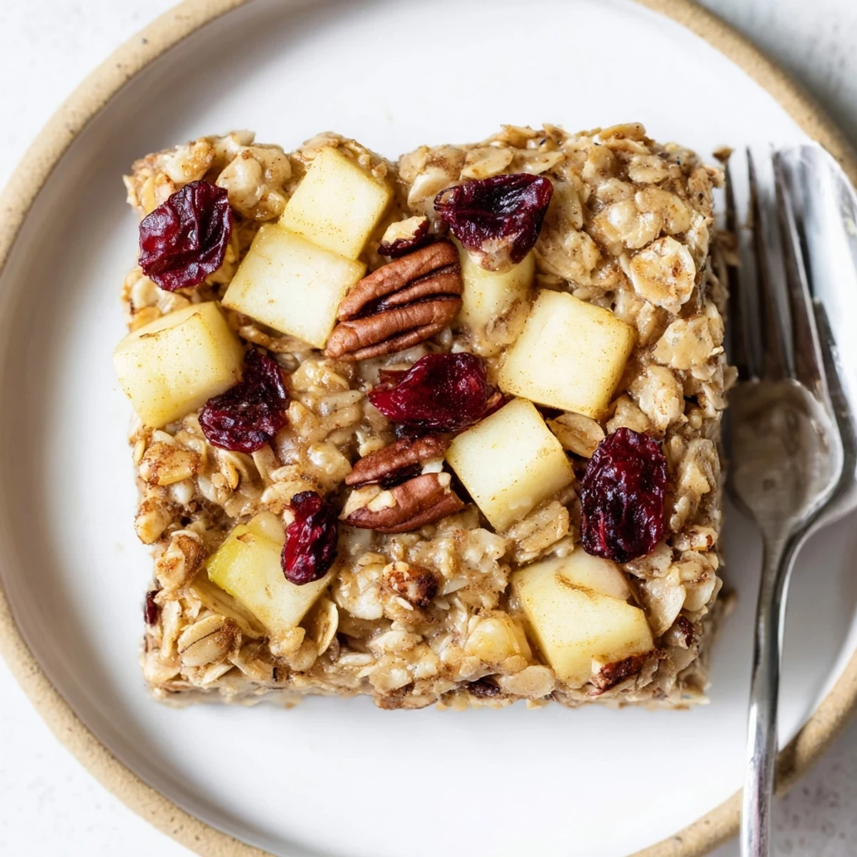 Delicious Apple Cinnamon Oatmeal Bake Recipe For Mornings, golden and steaming
