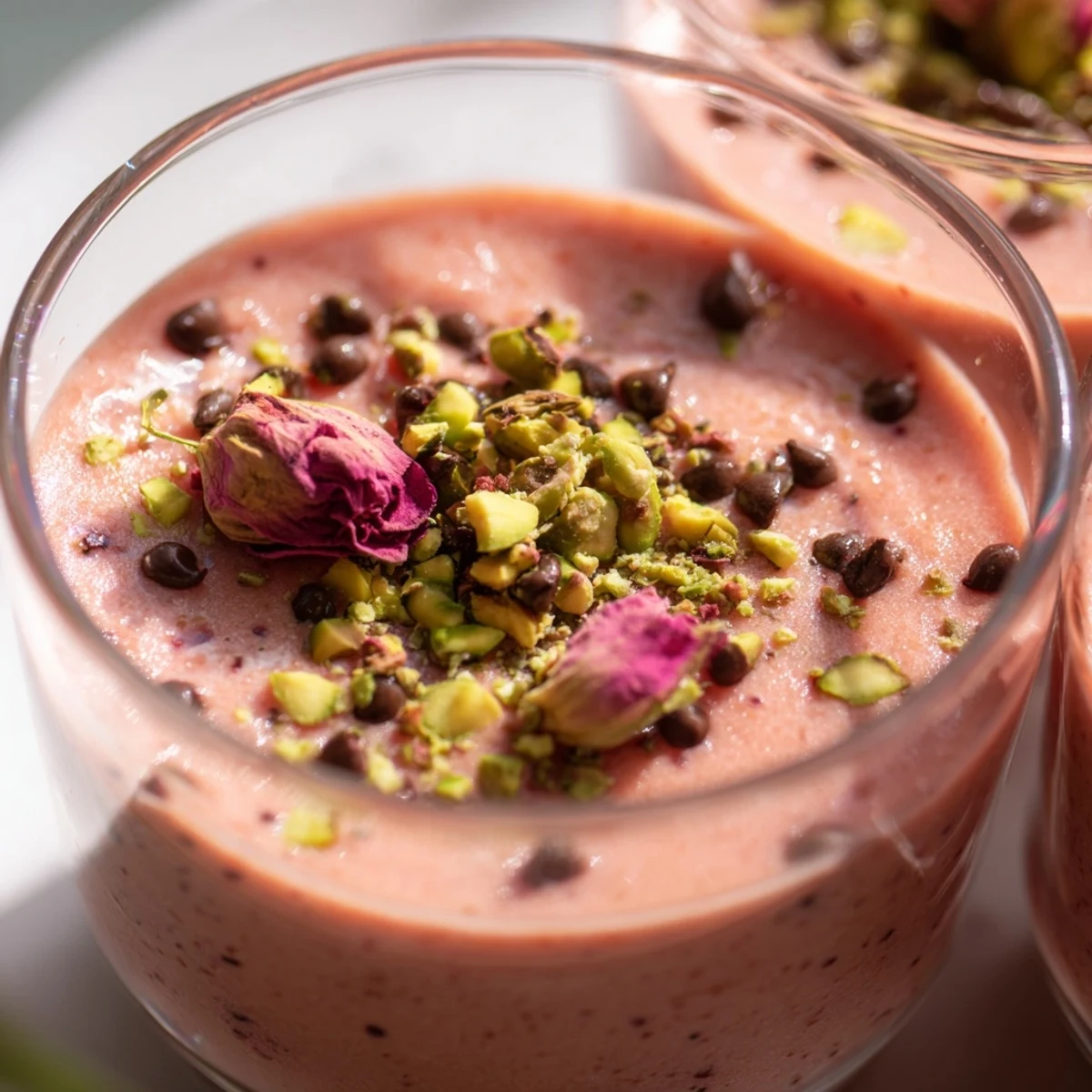 Traditional Gelo di Melone dessert featuring smooth watermelon pudding garnished with dark chocolate chips