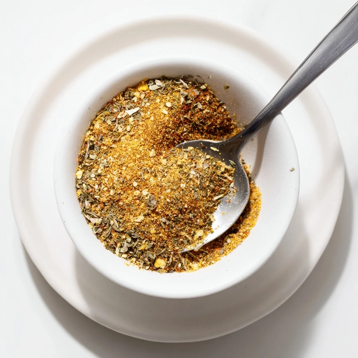 Vegan Chicken Seasoning For Rubs Marinades And Broth piled in bowl, fragrant flakes