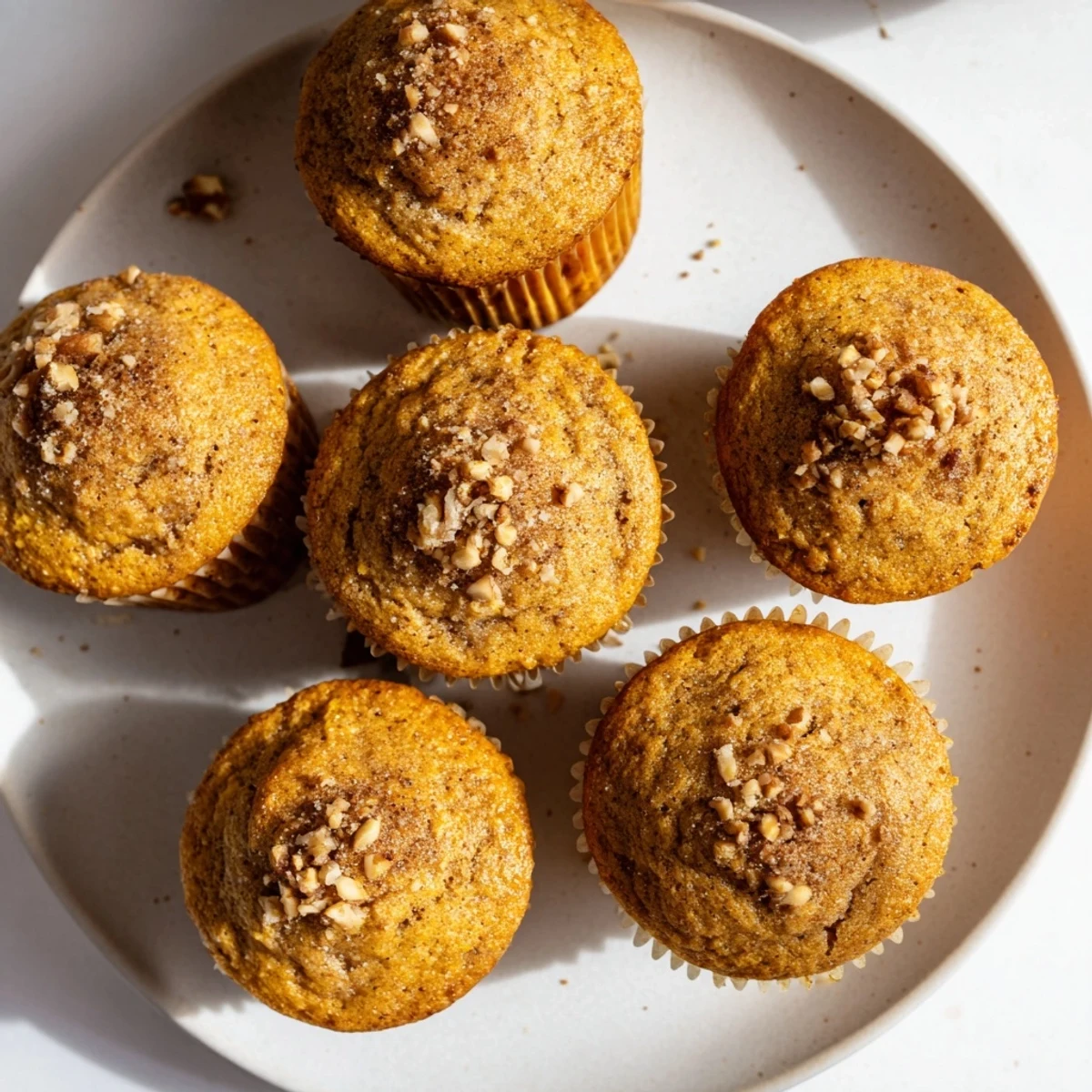 Moist vegetable muffins spiked with cinnamon and natural banana sweetness on a wooden board