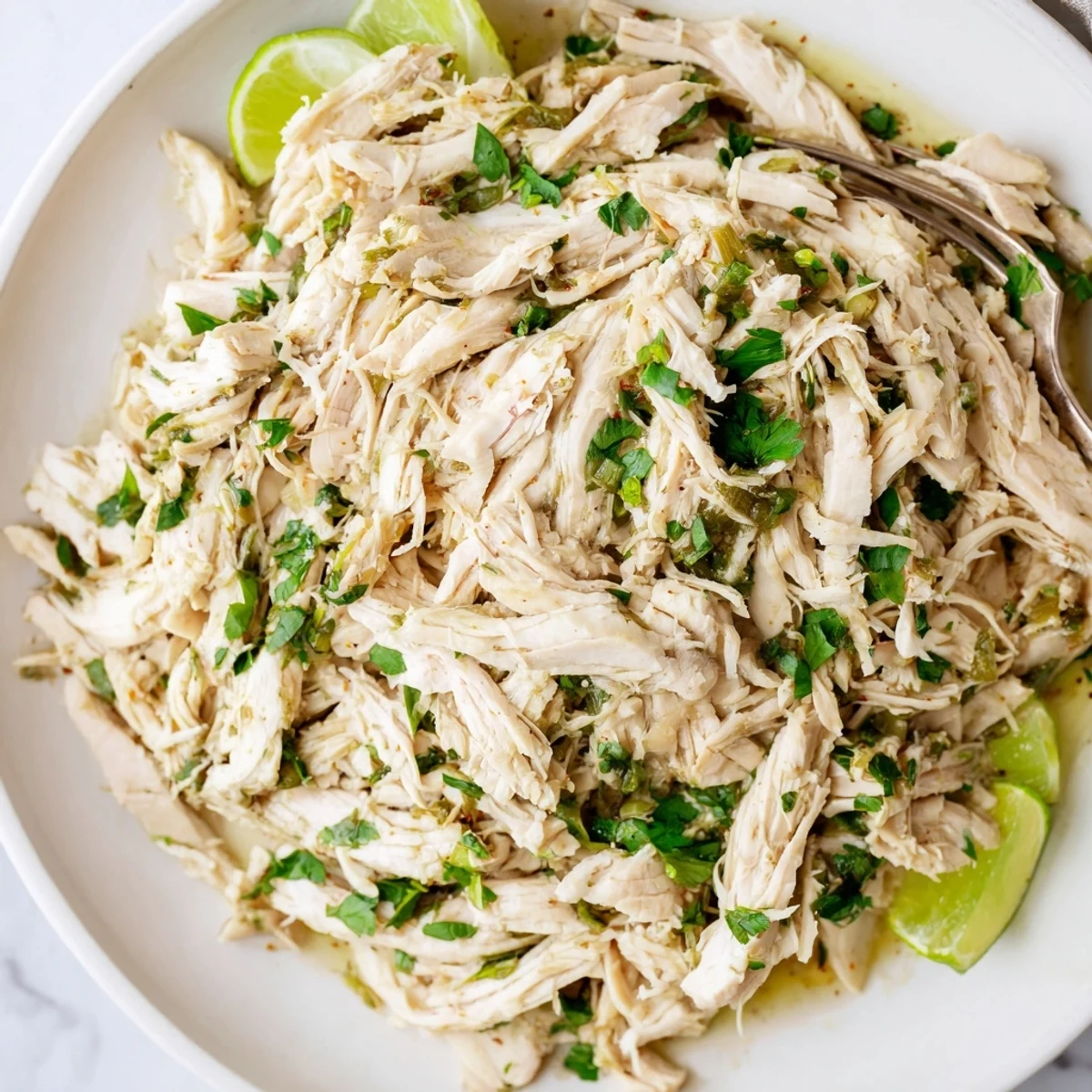 Tender, tangy Slow Cooker Cilantro Lime Chicken served over rice, herb-flecked and juicy.