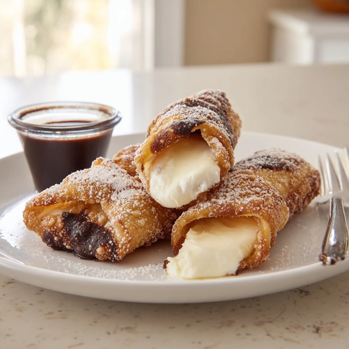 Crispy Cheesecake Egg Rolls
