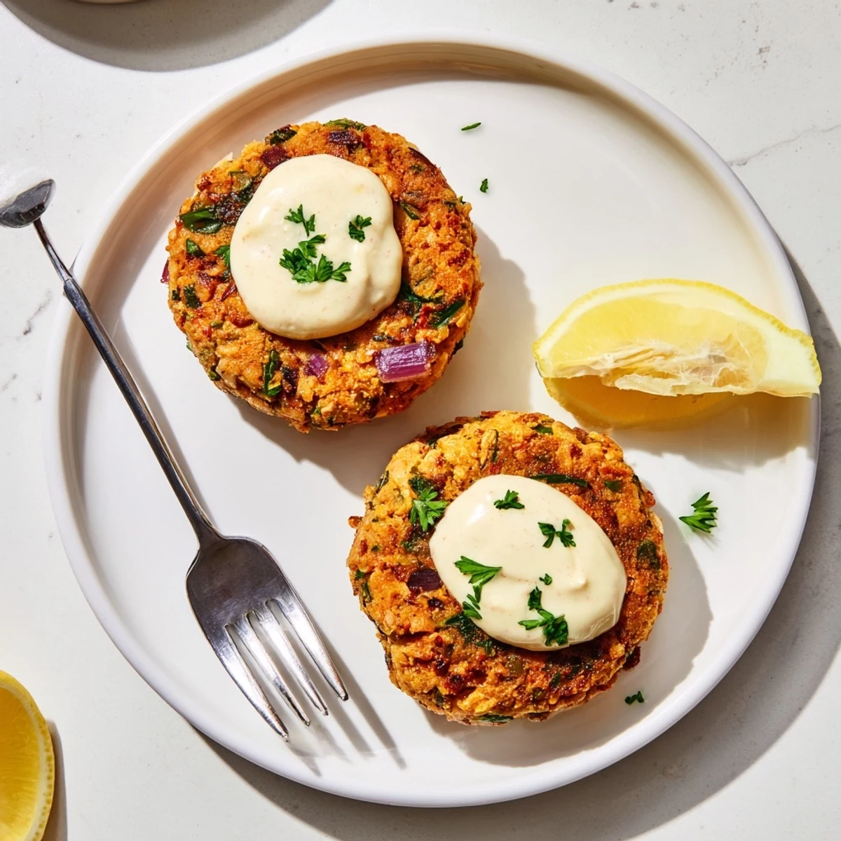 Lemon Garlic Alaska Salmon Cakes