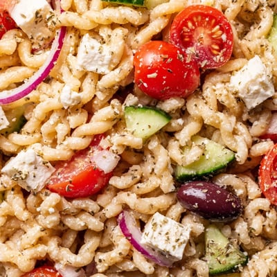 Greek Pasta Salad Mediterranean
