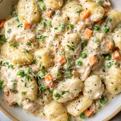 One Pot Gnocchi Chicken Pot Pie